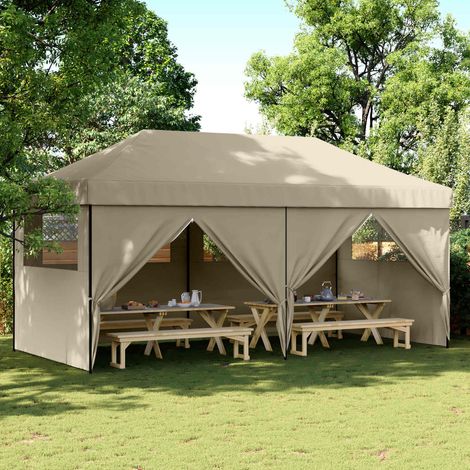 Party-Zelt Taupe 292 x 580 x 315 cm Oxford-Stoff
