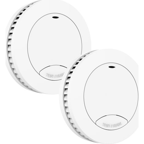 Détecteur de fumée Aroha Safety Pro Mini - Batterie 10 ans - Détecteur de fumée - Alarme incendie - 2 pièces