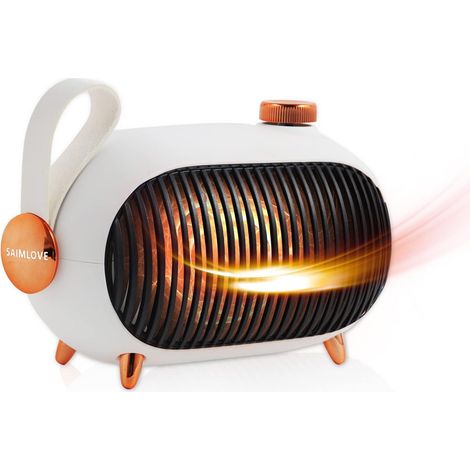 Chauffage d'appoint portable, mini chauffage électrique d'appoint, céramique PTC à chauffage rapide avec protection anti-basculement et contre la surchauffe (1/5)