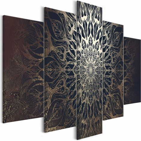 Tableau hypnose marron large - 200 x 100 cm (1/4)