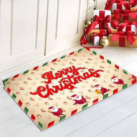 Felpudo navideño, felpudo navideño para el suelo, felpudo antideslizante para el baño, felpudo de entrada navideño, felpudo absorbente, felpudo decorativo navideño, felpudo con estampado navideño para (1/5)