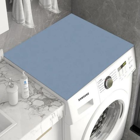 LAN Bleu clair, 4050cm (terre de diatomées) Housse anti-poussière pour machine à laver en terre de diatomées, tapis antidérapant uni pour la maison, résistant à l'usure et absorbant (1/4)