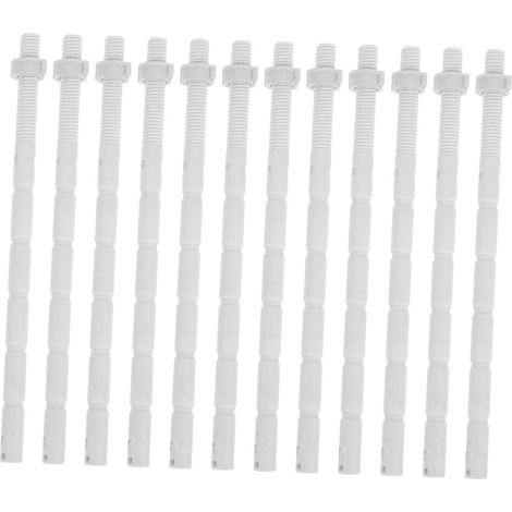 12 Pièces Tiges de Bouton-poussoir, Blanc (1/5)
