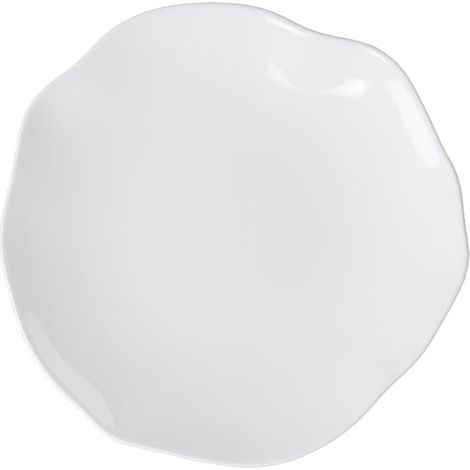 assiette à pain, env. 17 17 2 cm, blanc immaculé, lave-vaisselle et four à micro-ondes, forme fluide, porcelaine (1/4)