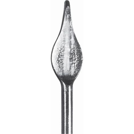 Barreau avec pointe de lance flamme - Hauteur 200mm Ø16mm - Fer forgé - À souder - DECO FER FORGE