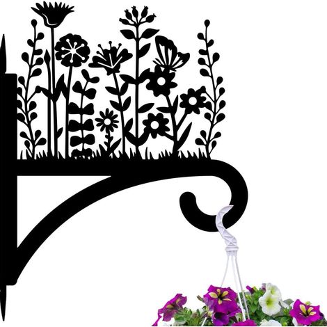 Soporte colgante para plantas y flores silvestres, ganchos para exteriores, soportes metálicos, aptos para colgar plantas. (1/5)