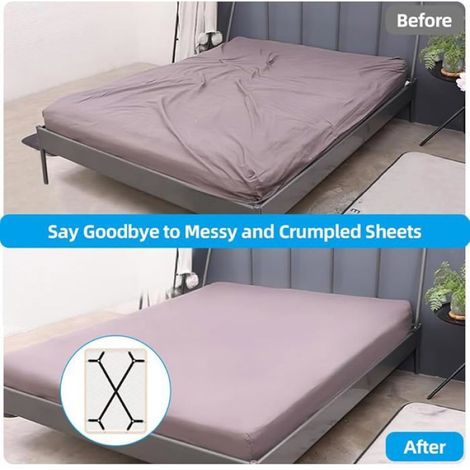 4 sangles triangulaires noires pour drap housse réglable noir ENSEMBLE SOMMIER MATELAS (1/5)