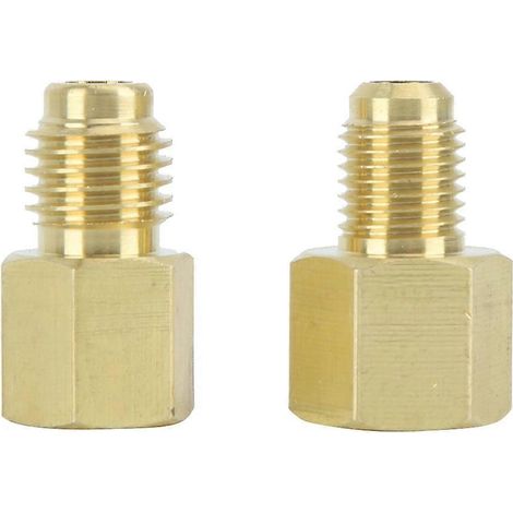 2Pcs Raccord Laiton 1/2 ACME Adaptateur Pompe à Vide Frigorifique Connecteur Port de Service Climatisation (1/5)