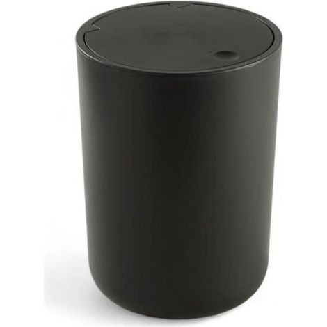 Poubelle de SDB - TODAY - UTILITY - 8,5 L - Ø 21 x x H 29 cm - Polypropylene - Black (1/3)
