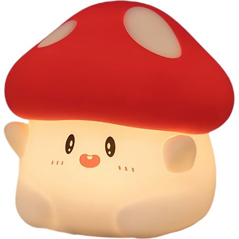 Veilleuse Champignon avec Minuterie Automatique - Lumière Chaude pour Chambre d'Enfant, Douce et Apaisante pour Faciliter l'Endormissement, Décoration Nocturne (1/5)