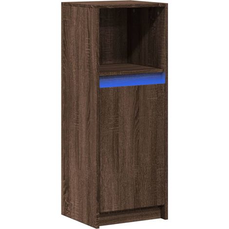 Credenza cassettiera cassettiera mobile contenitore organizer cucina soggiorno soggiorno con LED 38 x 34 x 100 cm derivati del legno marrone 020029786