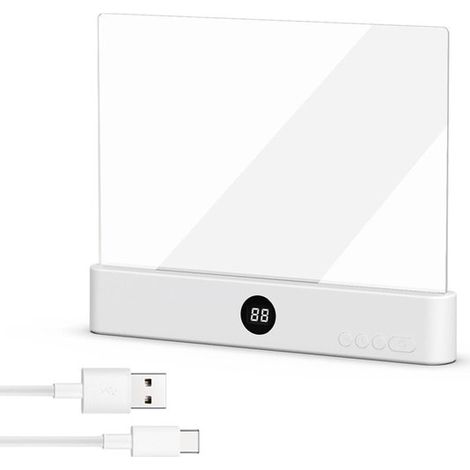 Wiederaufladbare LED-Leselampe für Tablets – Tragbar mit Timer und Dimmfunktion – Weiß – Ideal zum Lesen im Dunkeln – Geschenk für Leseratten