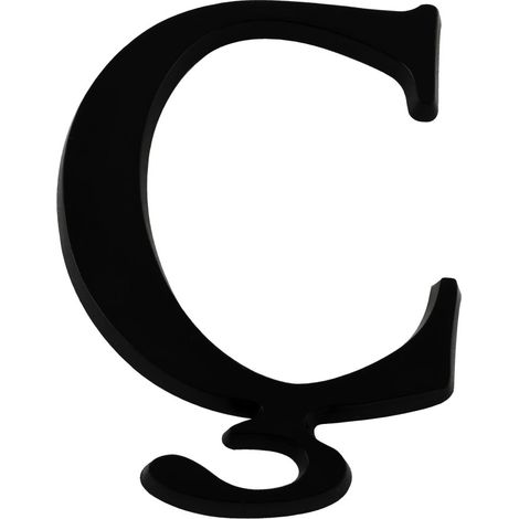 Lettre ç Noire Hauteur 40mm - 4624723 (1/2)