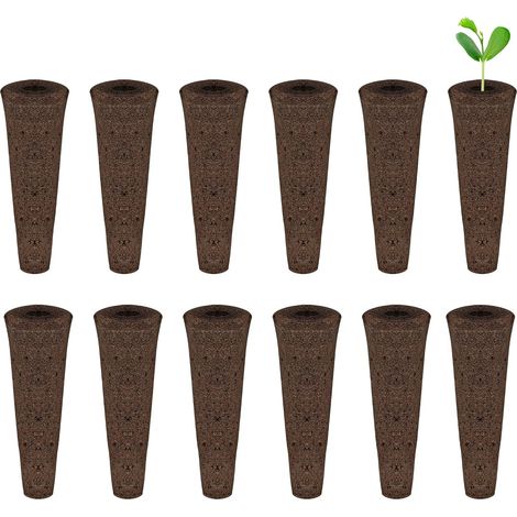 12pcs Éponges de Culture pour hydroponique, Kit de Gousses de Graines pour Plantation Harvest Bouchons de Démarrage de Graines pour Système de Culture Hydroponique en Intérieur (5,5cm de Long) (1/5)