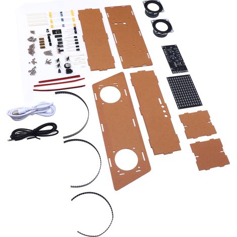 Kit d'enceinte Bluetooth Spectrum avec lampe rythmique LED, son FM, projet d'entraînement à la soudure HU-049 (1/5)
