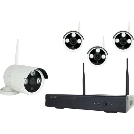 Trade Shop - NVR-VIDEOÜBERWACHUNGSSET 4 KAMERAS HDMI LAN WI-FI VGA 8806ZL3-4 - (1/5)