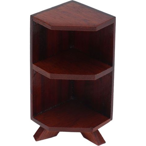 Bibliothèque miniature en bois pour maison de poupée, meuble de rangement et étagère à monter soi-même, jouet pour jeux d'imitation (1/5)