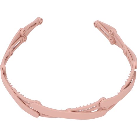 Serre-tête Pliable Compact pour Filles - Bandeau Rétractable Rose avec Pochette (1/5)