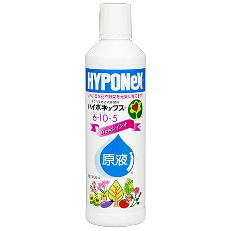 Hyponex liquido giapponese, NPK 6-10-5 (450 ml), concime per bonsai