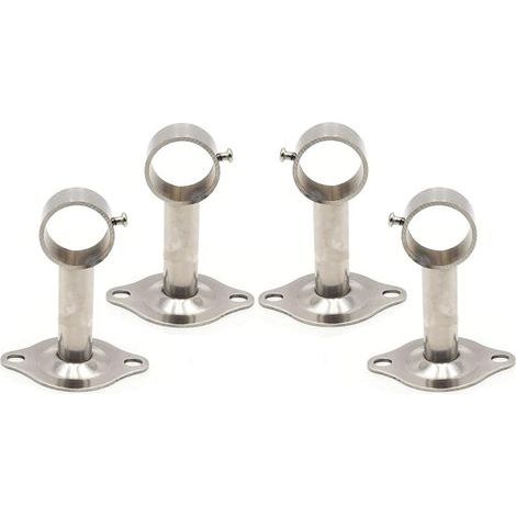 GENERIC-4 Pièces Support Tringle À Rideau, Support Mural Support Tringle À Rideau, Utilisé Pour Installer Tringles À Rideaux Au Plafond Et Également Utilisé Pour Installer Des Tringles À Vêtements(Arg (1/5)