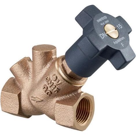 Oventrop Schrägsitzentil Aquastrom Freistromventil DN 32 1 1/4" Innengewinde ohne Entleerung 4200810 (1/2)