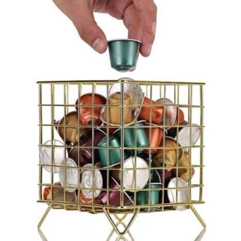 Panier à Capsules De Café(doré), Rangement Capsule Vertuo,rangement capsule ,Accessoires De Café Parfaits Grande Capacité