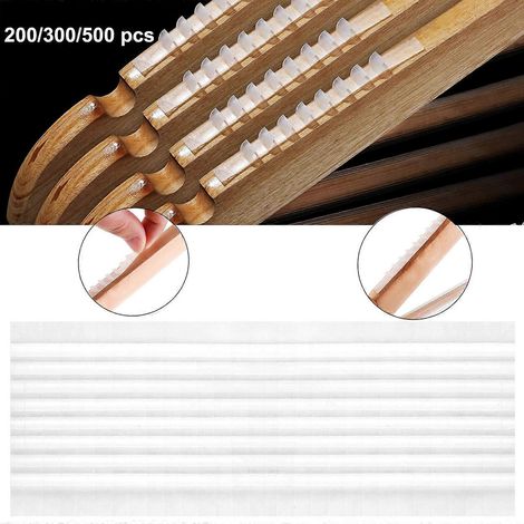Bande antidérapante pour cintres en bois, bande adhésive en caoutchouc transparent, bande adhésive pour cintres en tissu, bande de suspension en caoutchouc avec ailettes, lot de 200 (1/5)