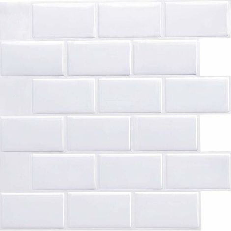 Stück Fliesenaufkleber für Küche und Bad, selbstklebende Küchenrückwand, wasserfeste Klebefliesen, dekorative Wandaufkleber (1/5)