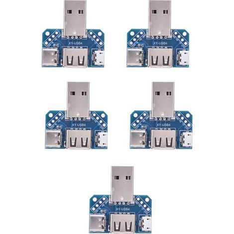 Adattatore da USB maschio a femmina, scheda di trasferimento Type-C 4P da 2,54 mm, 5 pezzi (1/5)