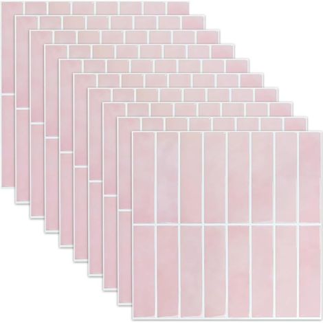 Stickers autocollants carrelages 3D, pack de 10, carrelages muraux autoadhésifs, carrelages muraux 3D en vinyle, carrelages autoadhésifs, carrelages adhésifs pour cuisine détachables pour décoration (1/5)