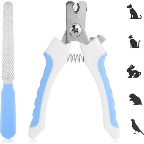 Coupe-ongles professionnel pour chien et chat, lime à griffes avec butée de sécurité et verrou, tondeuse à ongles animaux, outil de toilettage pour petites pattes (1/5)