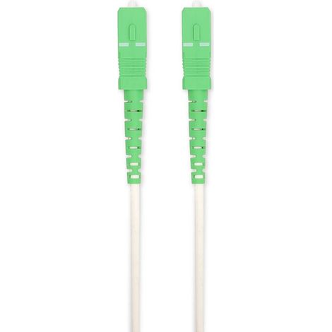 Câble de brassage en fibre de verre, SMF (monophasé), SC/APC, 100 Gbit/s, 6 m, Blanc, Coffret cadeau avec verrou européen (1/3)