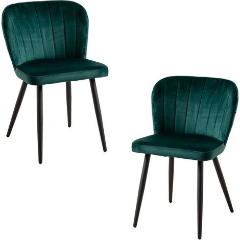 Packs Sillas Comedor - Pack 2 Sillas Luk Terciopelo - Verde (1/5)
