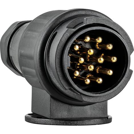 Prise Remorque 13 Broches, Prise 13 Ples, Contact à vis Selon ISO 11446, pour Remorque 12 V, Joint Arrière, Prise 13 Broches, Prise 13 Broches Remorque (1/5)
