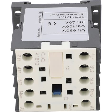 Contacteur alternatif à contacts en argent 3 pôles commutateur de régulation de charge de circuit 220V 16A pour alimentation électrique (1/5)