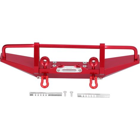 RC Pare-chocs Avant en Alliage d'Aluminium avec Support de Montage pour SCX10 90046 90047 1/10 Crawler Radiocommandé Rouge (1/5)