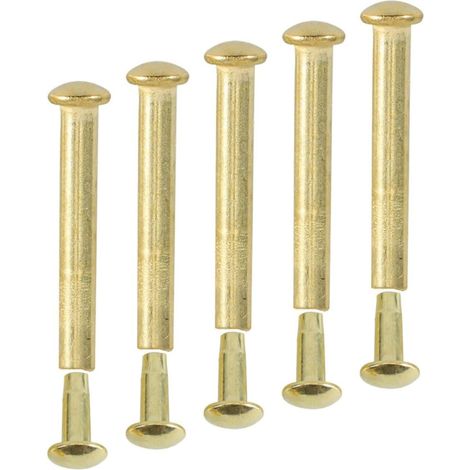 Rivets Décoratifs Installation Facile en Acier Inoxydable Or Fixation Sécurisée, Forme Tête Ronde, Lot de 5 Ensembles pour Éventail Pliant pour Réparation et Bricolage (1/5)