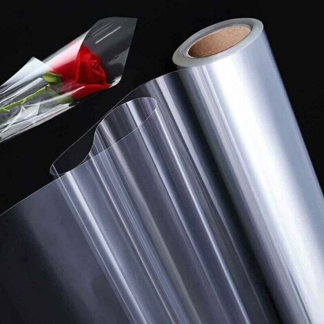 Transparent cellophane roll, gift wrap for florists, transparent florist film, gift wrap roll for Christmas and Easter, 30 m x 40 cm--DTEKGAZ