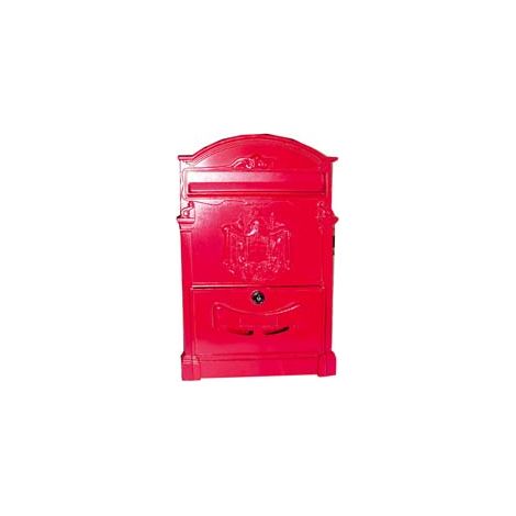 CASSETTA POSTALE IN ALLUMINIO PER ESTERNI RESIDENCE ROSSA  cm.25x9x41h. colore rosso    QUALITY