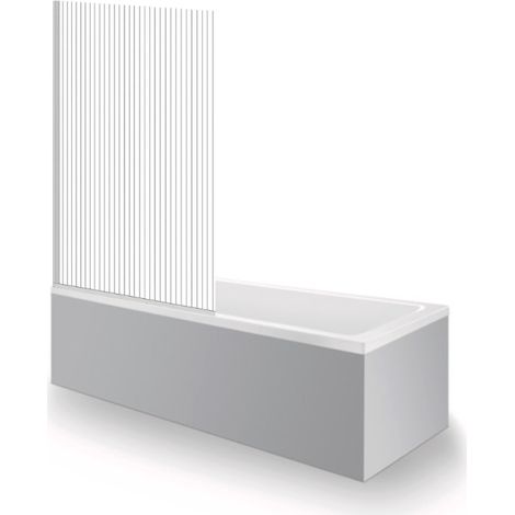 Bañera derecha DURAVIT No.1 1800x800mm + Mampara de bañera izquierda AURYS Raywall cromo