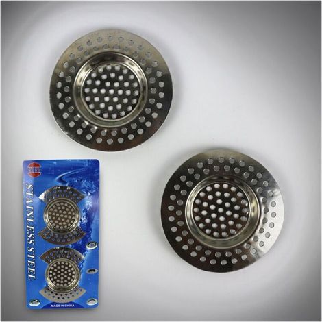 (Lot de 2) - Attrape Cheveux Douche 7,5 x 7,5 cm,Filtre Cheveux Douche 90 Trous,Grille Evier Cuisine,Accessoire Cuisine,Salle de Bain,Cuisine (1/4)