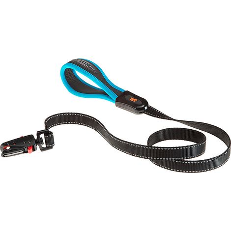 Ferplast ERGOFLUO MATIC G Laisse pour chiens avec mousqueton automatique innovant et poignée rembourrée. Différentes tailles et couleurs.. Variante G20/120 - Misure: 20 mm x L 120 cm - Bleu (1/5)