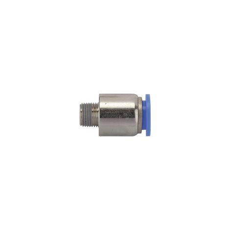 Riegler Gerade Steckverschraubung »Blaue Serie«, rund, R 1/8 außen Ø 4 mm (1/2)