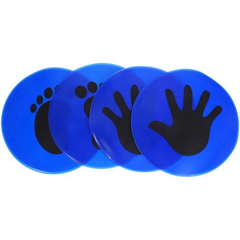 Disques d'entraînement de football pour la coordination, 8 paires, en PVC bleu - Robustes et sûrs (1/5)