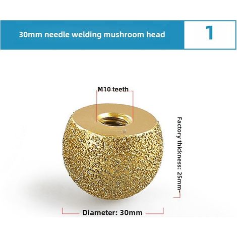 Outil de fabrication de pots de fleurs à tête de galet, tête de meulage d'arc intérieur, tête de brasage de champignon, ouvre-trou, couteau de fond de châssis propre (Tête de brasage de champignon [30 (1/5)