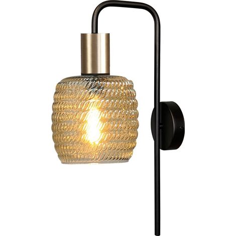 Applique noire Bounty avec de l'or et du verre strié - 3472-05-02-1 (1/3)