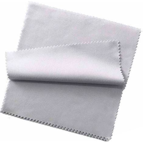 100pcs Chiffon microfibre, texture brossée, gris clair, pour lunettes (1/5)