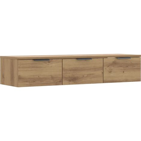Armoire murale en bois d'ingénierie élégant et pratique 102 x 30 x 20 cm en bois chêne artisanal (1/5)