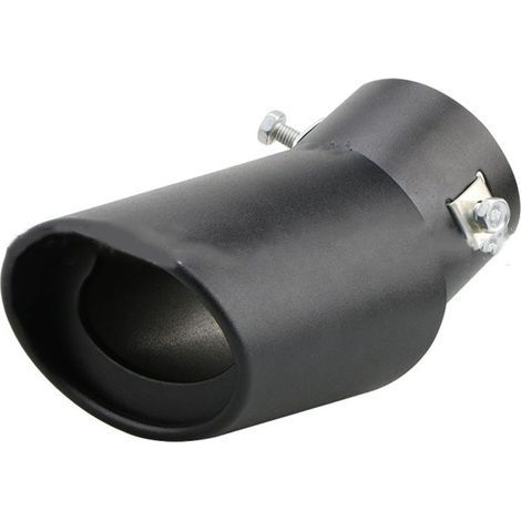Embout d'échappement auto acier inoxydable antirouille universel tuyau de sortie noir coudé pour tube de 5,3 cm à 3,8 cm (1/2)
