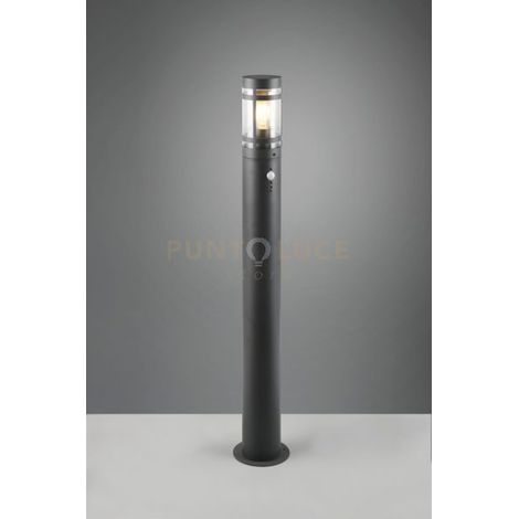 PAOLMA PALO ALTO DA ESTERNO METALLO ANTRACITE CON SENSORE MOVIMENTO IP44 H.100CM 1 LUCE ATTACCO E27